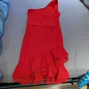 Ladies off the shoulder red dress